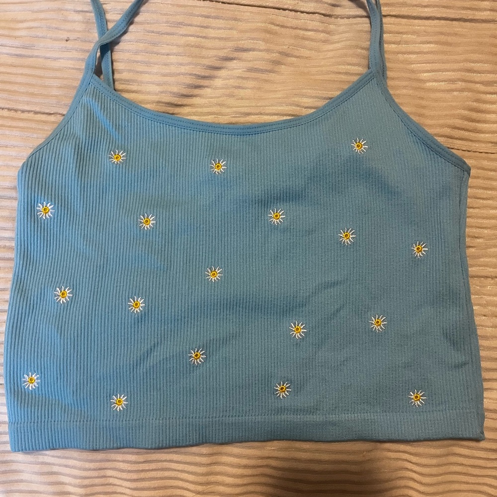 Justify Blue Sleeveless Embellished Camisole
